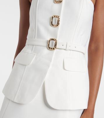 Robe midi de mariée en taffetas | Self-Portrait