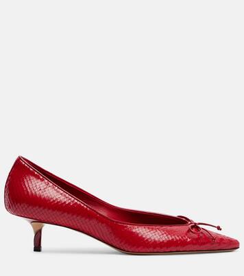 Tourni snake-effect leather pumps | Jacquemus