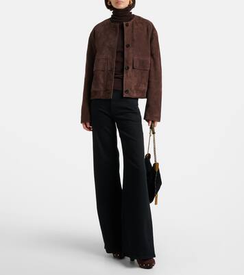 Giana embellished suede platform mules | Veronica Beard