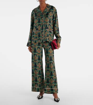 Maysale Jewel 50 crêpe de chine mules | Manolo Blahnik