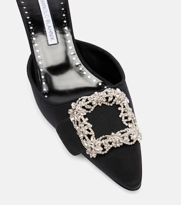 Maysale Jewel 50 crêpe de chine mules | Manolo Blahnik