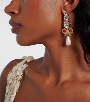 Orecchini pendenti con cristalli | Self-Portrait