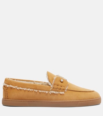 Loafers Chambeliboat aus Veloursleder mit Shearling | Christian Louboutin
