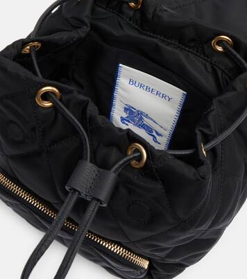 Mini leather-trimmed backpack | Burberry