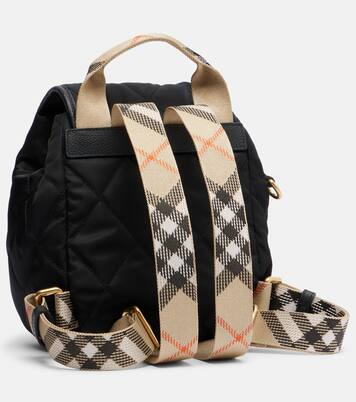 Mini leather-trimmed backpack | Burberry