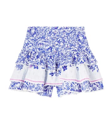 Alizee floral ruffled cotton skirt | Poupette St Barth Kids