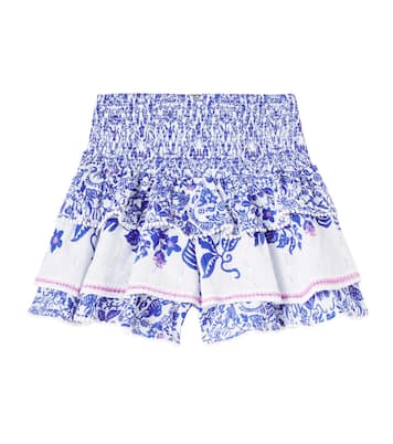 Alizee floral ruffled cotton skirt | Poupette St Barth Kids
