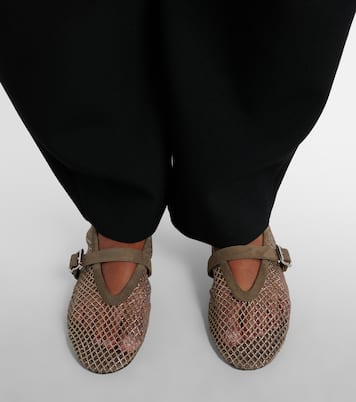Verzierte Ballerinas mit Veloursleder | Alaïa