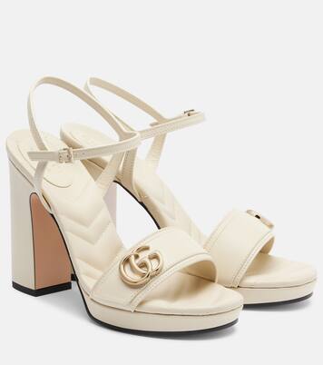 New Marmont GG leather sandals | Gucci