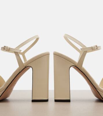 New Marmont GG leather sandals | Gucci