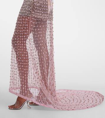 Embellished one-shoulder gown | Là Fuori