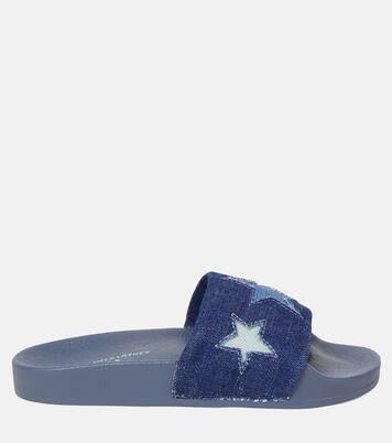 Bestickte Pantoletten aus Denim | Stella McCartney Kids
