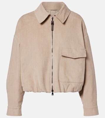 Cropped-Jacke aus Cord | Brunello Cucinelli