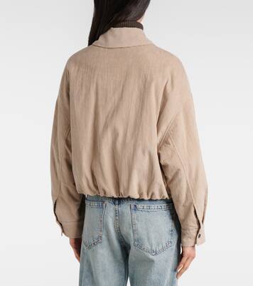 Cropped-Jacke aus Cord | Brunello Cucinelli