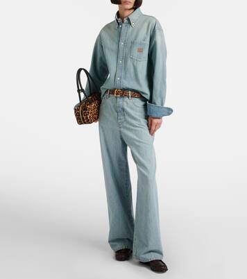 Wide-Leg Jeans aus Chambray | Miu Miu