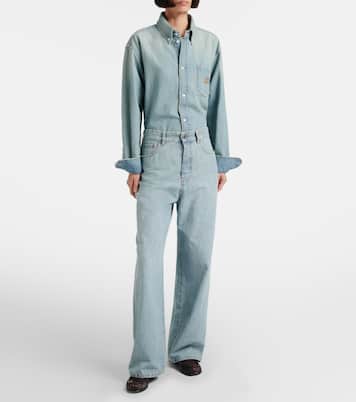 Wide-Leg Jeans aus Chambray | Miu Miu