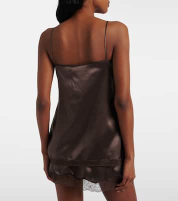 Floral-appliqué silk satin camisole | Magda Butrym