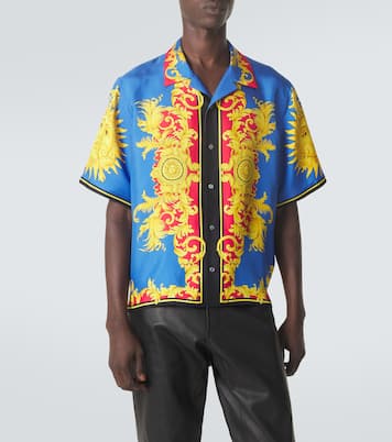 Printed silk bowling shirt | Versace