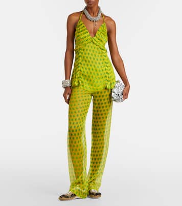 Polka-dot halterneck silk top | Dries Van Noten