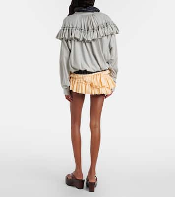 Minifalda asimétrica de algodón con volantes | Dries Van Noten