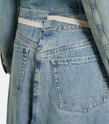 Frayed denim maxi skirt | Maison Margiela