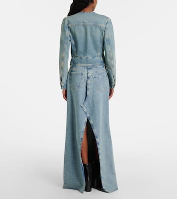 Frayed denim maxi skirt | Maison Margiela