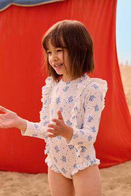 Aurelie floral ruffled swimsuit | Louise Misha