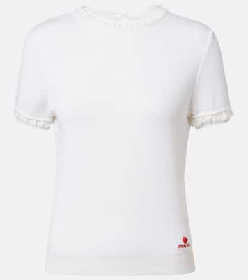 Lace-trimmed linen top | Shushu/Tong