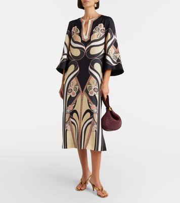 Kaftan aus Seiden-Twill | La DoubleJ