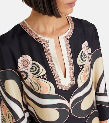 Kaftan aus Seiden-Twill | La DoubleJ