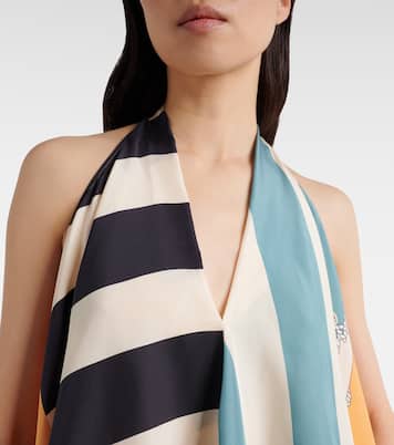 Top asymétrique imprimé en soie | Loewe