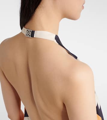 Top asymétrique imprimé en soie | Loewe