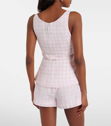 Top Maturba de lino a cuadros Vichy | Faithfull