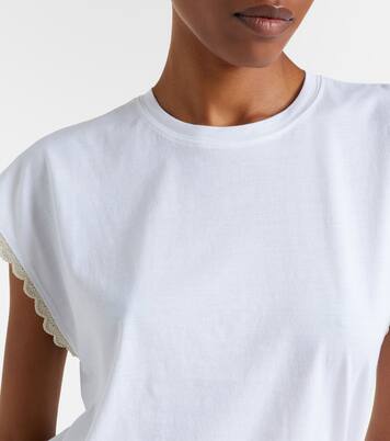 T-Shirt The Crochet aus Baumwoll-Jersey | Frame
