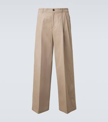 Pleated cotton wide-leg pants | Jil Sander