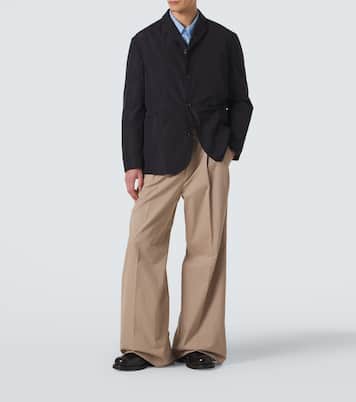 Pleated cotton wide-leg pants | Jil Sander