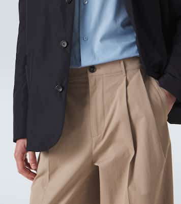 Pleated cotton wide-leg pants | Jil Sander