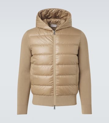 Tricot down-paneled virgin wool cardigan | Moncler