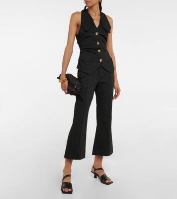 Pantalon évasé rayé | Ganni