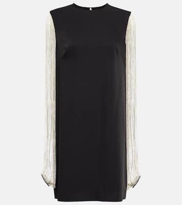 Robe Valencia en crêpe à cristaux | Costarellos