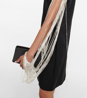 Robe Valencia en crêpe à cristaux | Costarellos