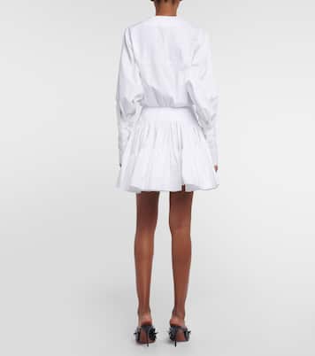 Vestido corto en popelín de algodón | Alaïa