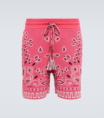 Bandana cotton-blend piqué shorts | Alanui