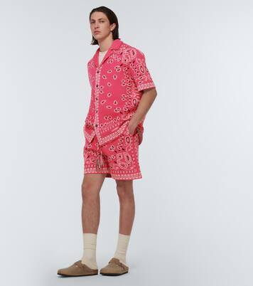 Bandana cotton-blend piqué shorts | Alanui
