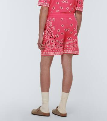 Bandana cotton-blend piqué shorts | Alanui