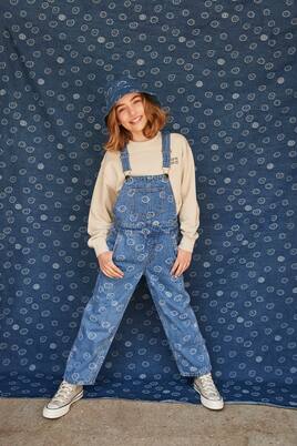 Aer printed denim dungarees | Molo
