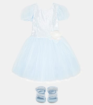 Robe en tulle à sequins | Monnalisa