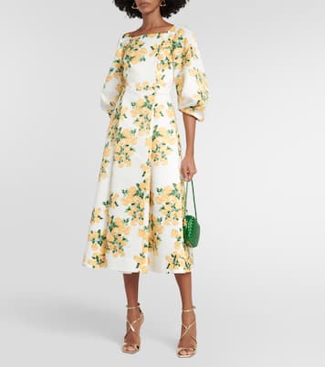 Robe midi Gabby à fleurs | Emilia Wickstead