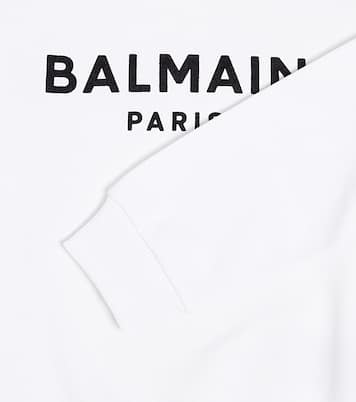 Logo cotton jersey sweatshirt | Balmain Kids