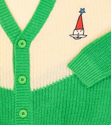 Cardigan color-block con ricamo | Jellymallow